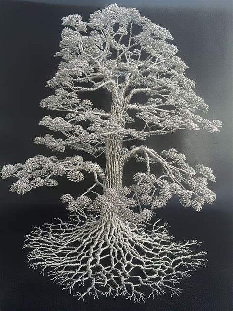 Wire Tree Large With Roots Wire Tree Sculpture Sculpture Art Wire