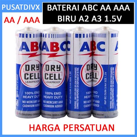 Jual Baterai Abc Biru Aa Aaa A A V Battery Batre Batrei Jam