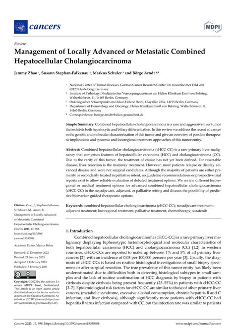 Pdf Management Of Locally Advanced Or Metastatic Combined