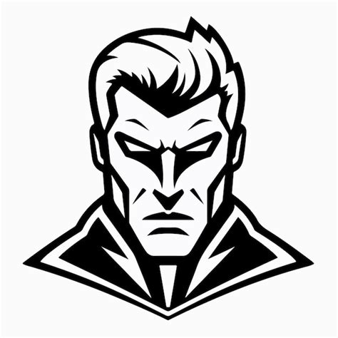 Premium Vector | A black outline image of a superhero logo