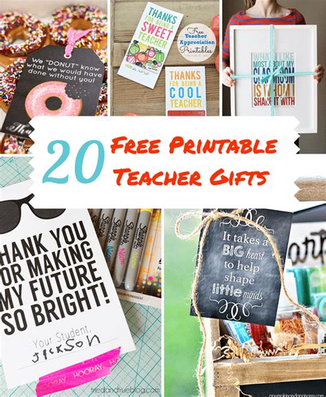 20 AWESOME FREE PRINTABLE TEACHER APPRECIATION GIFTS