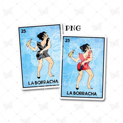 La Borracha Loteria Cards Png Etsy Singapore