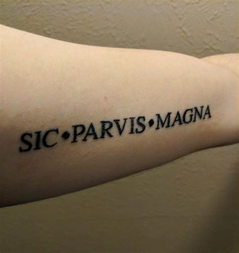 sic parvis magna tattoo 6