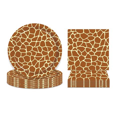 Lide Road Giraffe Themed MMF7 Party Supplies Giraffe pattern and