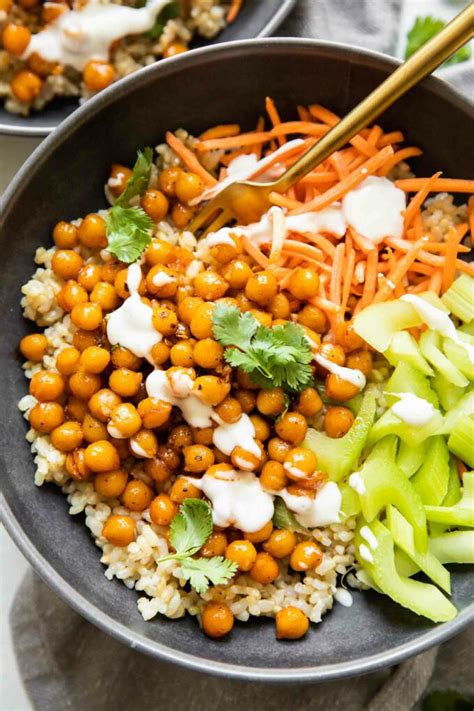 Hot Honey Chickpea Bowls 20 Minutes Jar Of Lemons