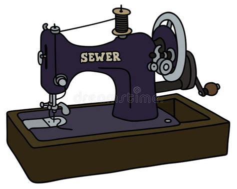 Vintage Sewing Machine Drawing Stock Illustrations 945 Vintage Sewing