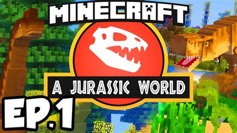 Jurassic World Minecraft Modded Survival Ep1 Dinosaurs In Minecraft Rexxit Modpack