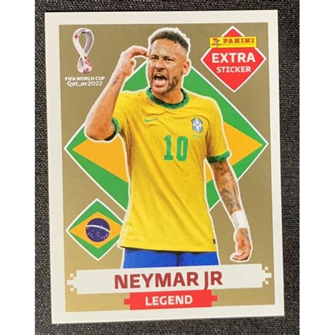 Figurinha Neymar Ouro Legend Panini Original Extra Sticker Shopee