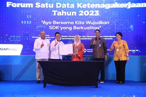 Wamenaker Ri Afriansyah Noor Kemnaker Jadi Pilot Project Satu Data