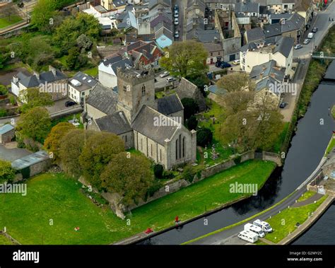 Aerial Church Of Killaloe Coclare And Towards Ballina Co Tipperary Pn