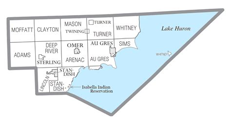 Image: Arenac County, MI census map