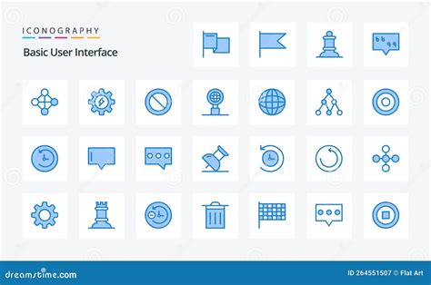 basic blue icon pack stock vector illustration  link