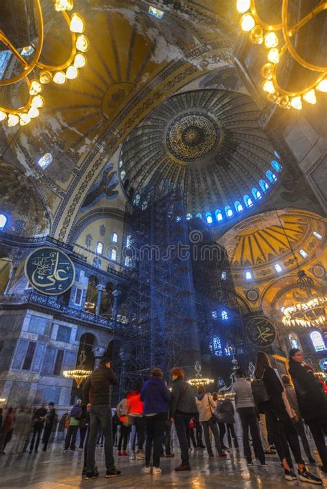 Interior De Hagia Sophia En Estambul Turqu A Foto De Archivo Editorial