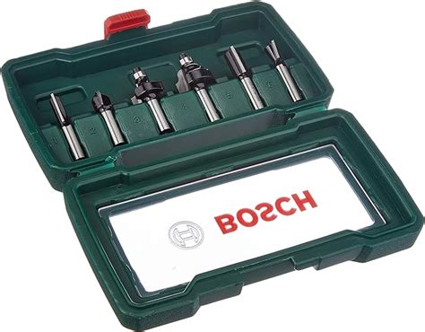 Bosch Set da 6 Pezzi di frese in metallo duro per legno Ø codolo 8 mm