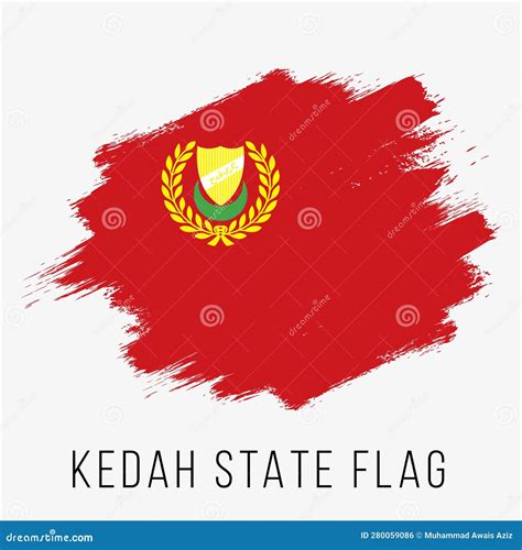 Malaysia State Kedah Vector Flag Design Template. Kedah Flag for Independence Day Stock Vector ...