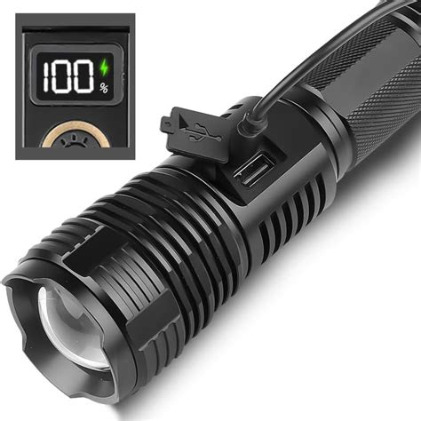 Peakro Xhp Led Rechargeable Torch Lumens Extremely Bright