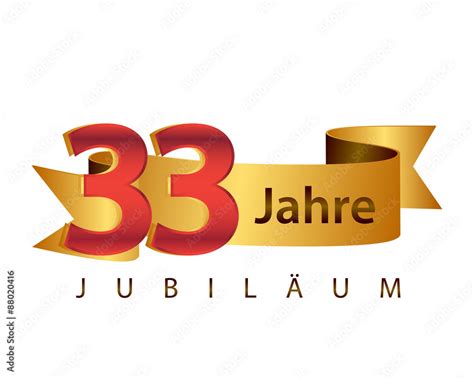 33 Jahre Jubiläum Stock Vektorgrafik Adobe Stock