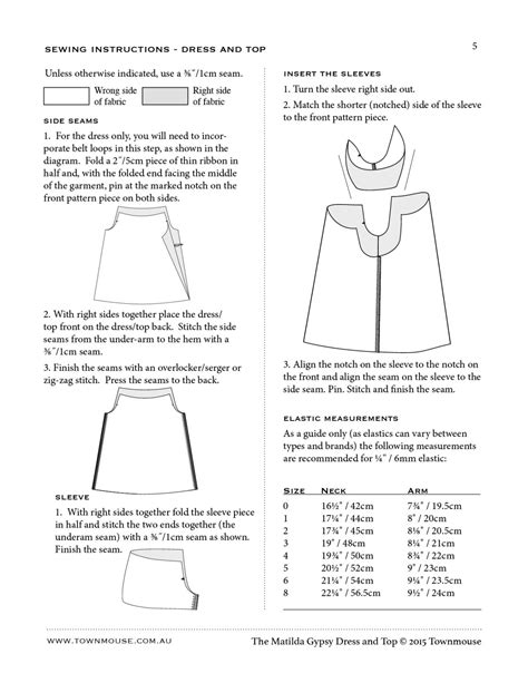 Matilda Gypsy Dress And Top Pdf Pattern Townmouse