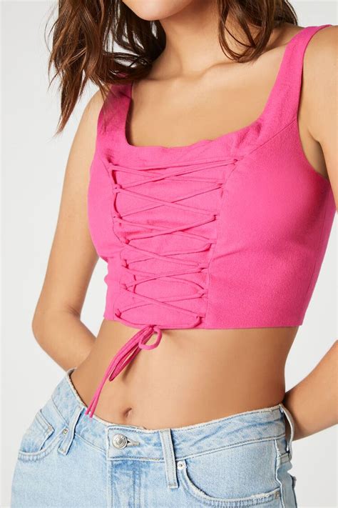 Lace Up Crop Top