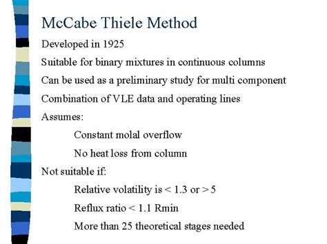 Distillation The Mc Cabe Thiele Graphical Design Method