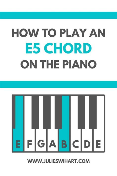 How To Play An E5 Chord On The Piano Piano Learn Piano Chords Learn