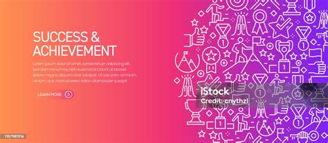 success  achievement banner template   icons modern vector