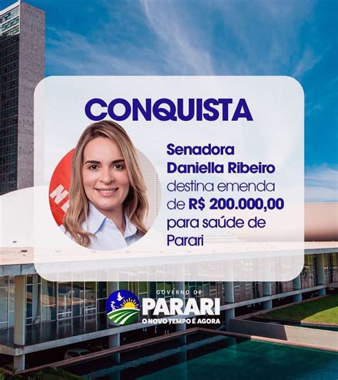 Parari Conquista Emenda De R Mil Reais Para Sa De Atrav S Da