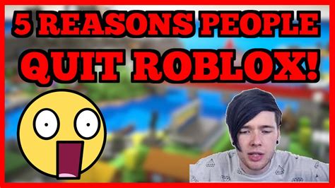 5 Reasons People QUIT Roblox YouTube