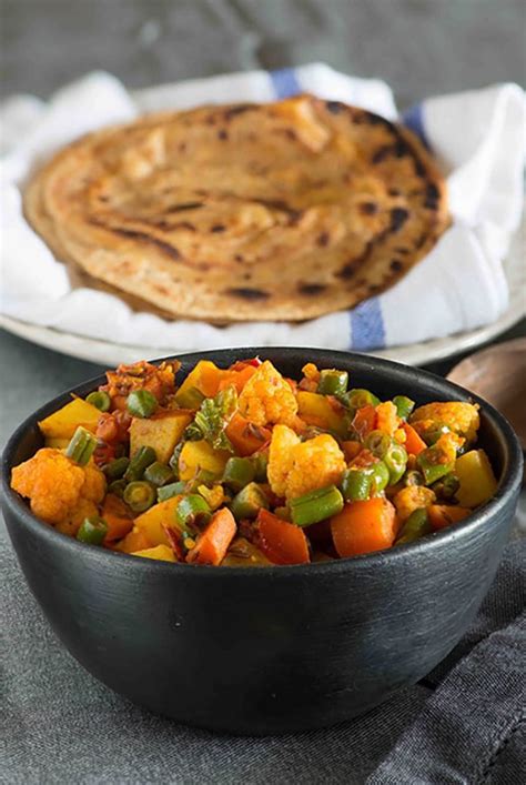 Mixed Vegetable Sabzi Recipe Home Style Simple Curry My Tasty Curry