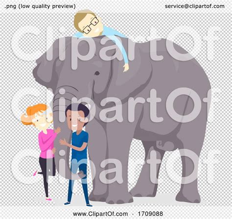 People Hug Elephant Illustration by BNP Design Studio #1709088