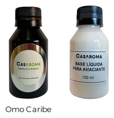 Kit Omo Caribe Base Líquida Amaciantes 100ml Faz 20 Litros