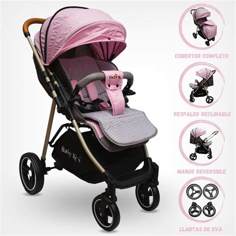 Coche Cuna BABY KITS THOMMY PINK Cuzka