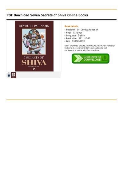 Seven Secrets Of Shiva