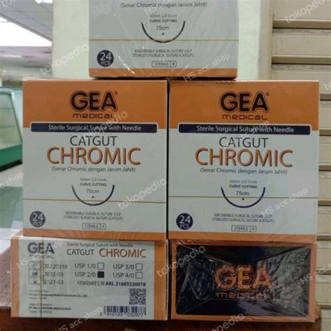 Jual Catgut Chromic Usp 2 0 Jarum Gea Medical Di Seller Nur Nur Toko