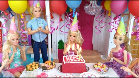 Barbie Birthday Party Routine In Hello Dream House باربي عيد ميلاد الحزب Barbie Festa De