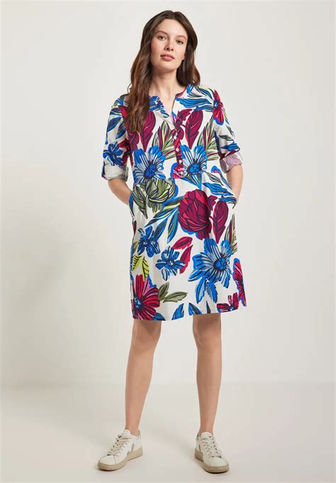 Cecil Kleid Mit Blumenprint F R Damen In Wei Cecil