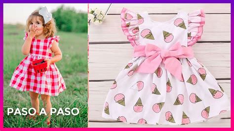 Diy Hacer Un Vestido De Ni A Hermoso Paso A Paso Youtube