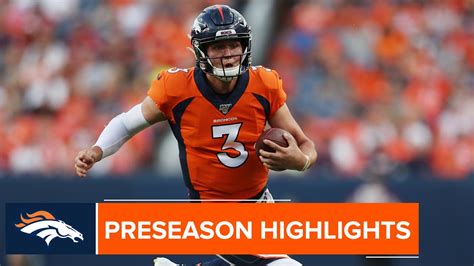 Every Drew Lock Completion From The 2019 Preseason Youtube