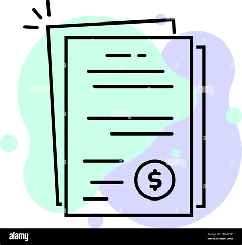 Linear Pile Of Bill Or Invoice Document Stock Vector Image And Art Alamy