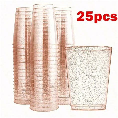 25 pièces Tasses à dessert en plastique de 10 oz tasses à jus