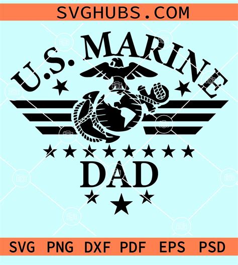 Proud Marine Father Svg