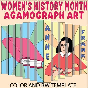 Womens History Month Crafts Anne Frank Agamograph Art Posters D Activities