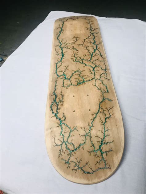 Fractal Burned Skateboard Deck Wood Burn Designs Fractals