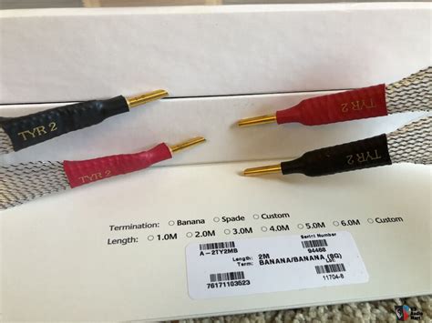 Nordost TYR 2 Speaker Cables 2 0M SINGLE WIRE BANANA TERM Photo