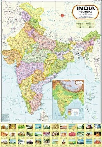 India Political Map Dimensions X Centimeter Cm At Best Price