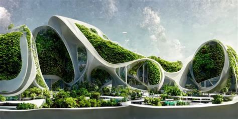 Midjourney Envisions A Futuristic Sustainable City With Air Purifying