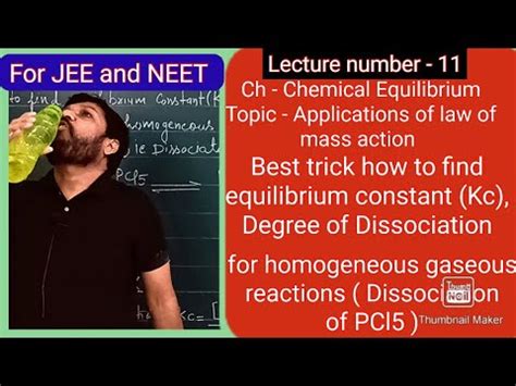 L Chemical Equilibrium Class Best Trick To Find Degree Of