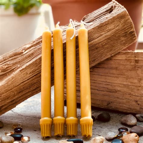 100 Pure Beeswax Taper Candles Set De 2 Velas De Cera De Etsy