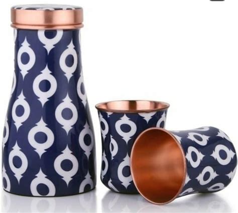 Rose Gold Meena Print Menna Printed Copper Sugar Pot For Everywhere