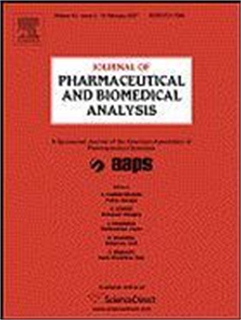 Journal of Pharmaceutical and Biomedical Analysis | EVISA's Journals ...